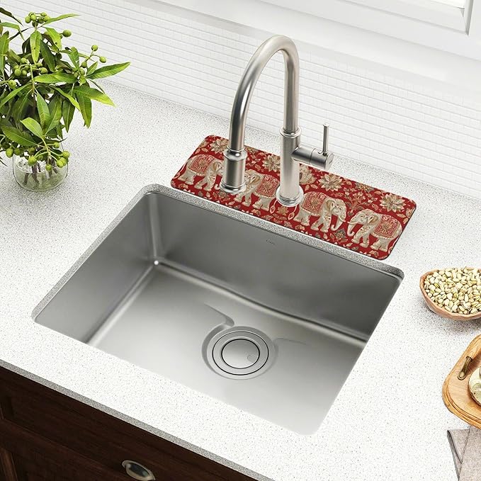 Kitchen Sink Splash Guard 2 PCS 30 Inch Sink Faucet Mat Splash Guard