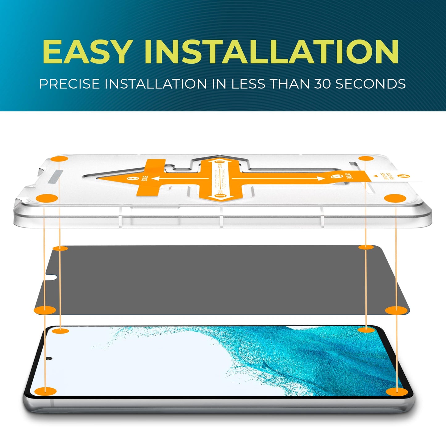 Power Theory Designed for Samsung Galaxy S21 FE 5G Screen Protector Tempered Glass [9H Hardness], Easy Install Kit, 99% HD Bubble Free Clear, Case Friendly, Anti-Scratch, 2 Pack