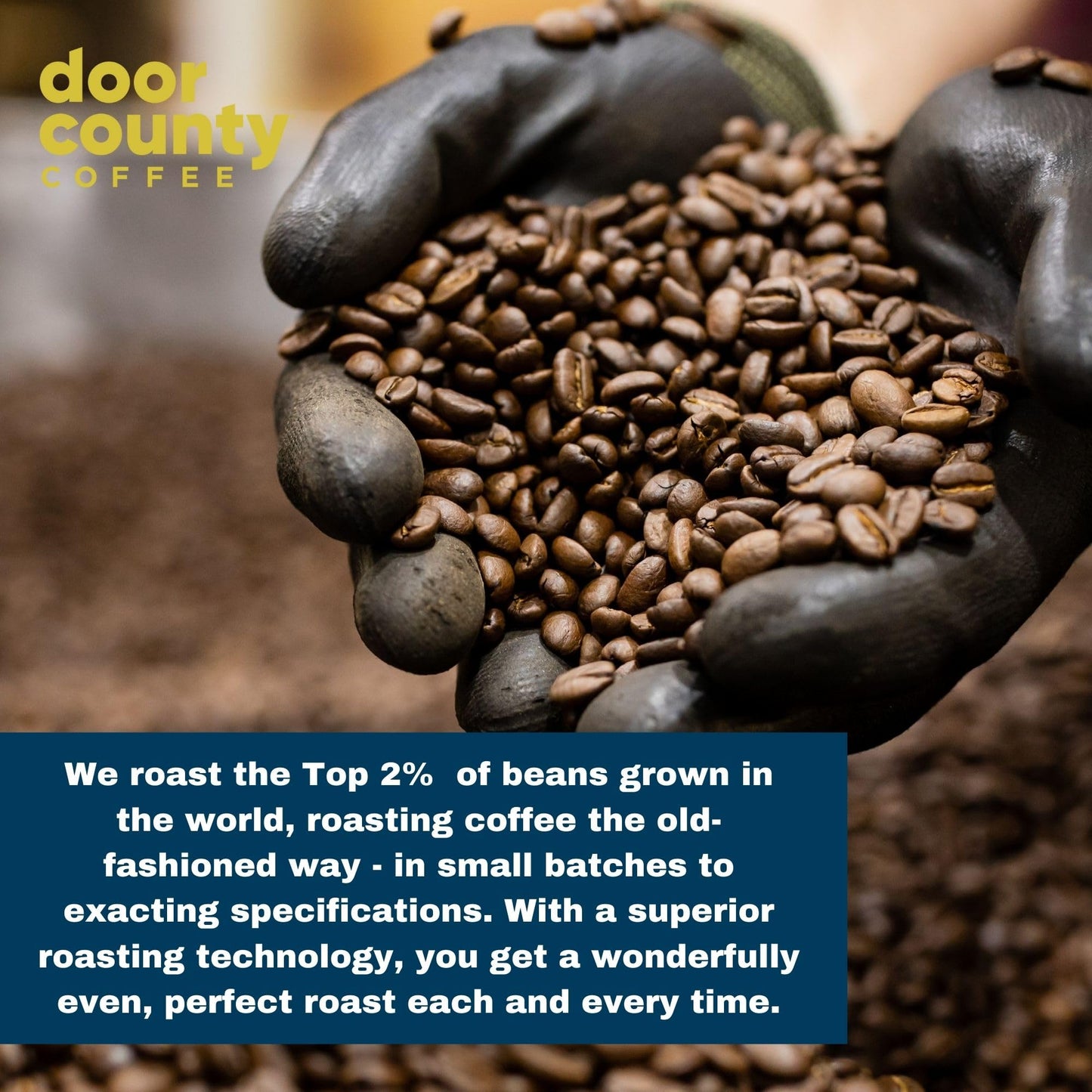 Door County Coffee Highlander Grogg DECAF Flavored Whole Bean - 10 oz Bag - Medium Roast - 100% Specialty Arabica - Flavored Gourmet - Highlander Grogg DECAF