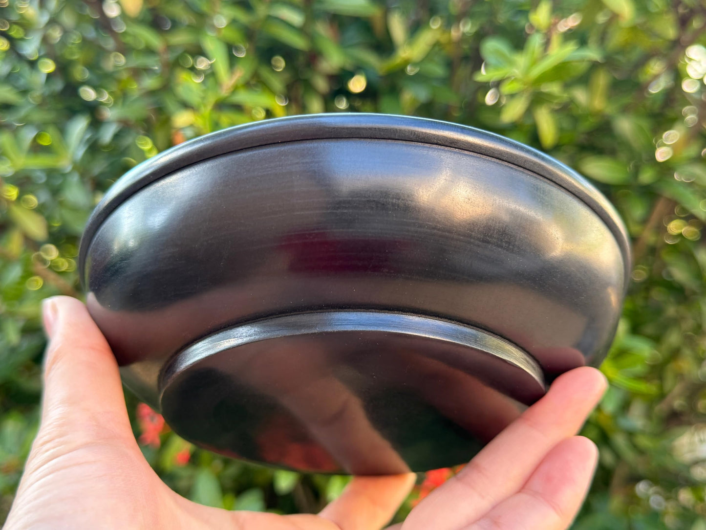 Large Black Soapstone Scrying Bowl – 6" Smudge Bowl & Incense Burner | Versatile Black Stone Ritual & Meditation Tool
