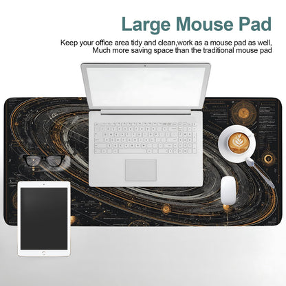 Saturn Planet Extended Gaming Mouse Pad 35.4 x 15.7 Inch – Space-Themed Desk Mat for Gaming, Office Work, and Study, with Non-Slip Rubber Base