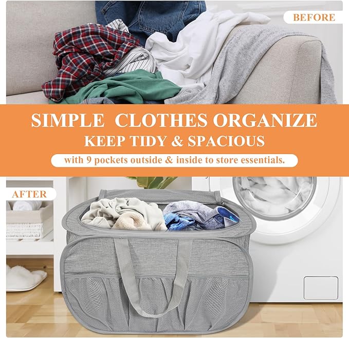 2 Pack Collapsible Laundry Baskets