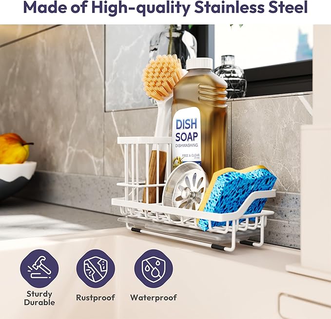 SWTYMIKI Sink Caddy Sponge Holder
