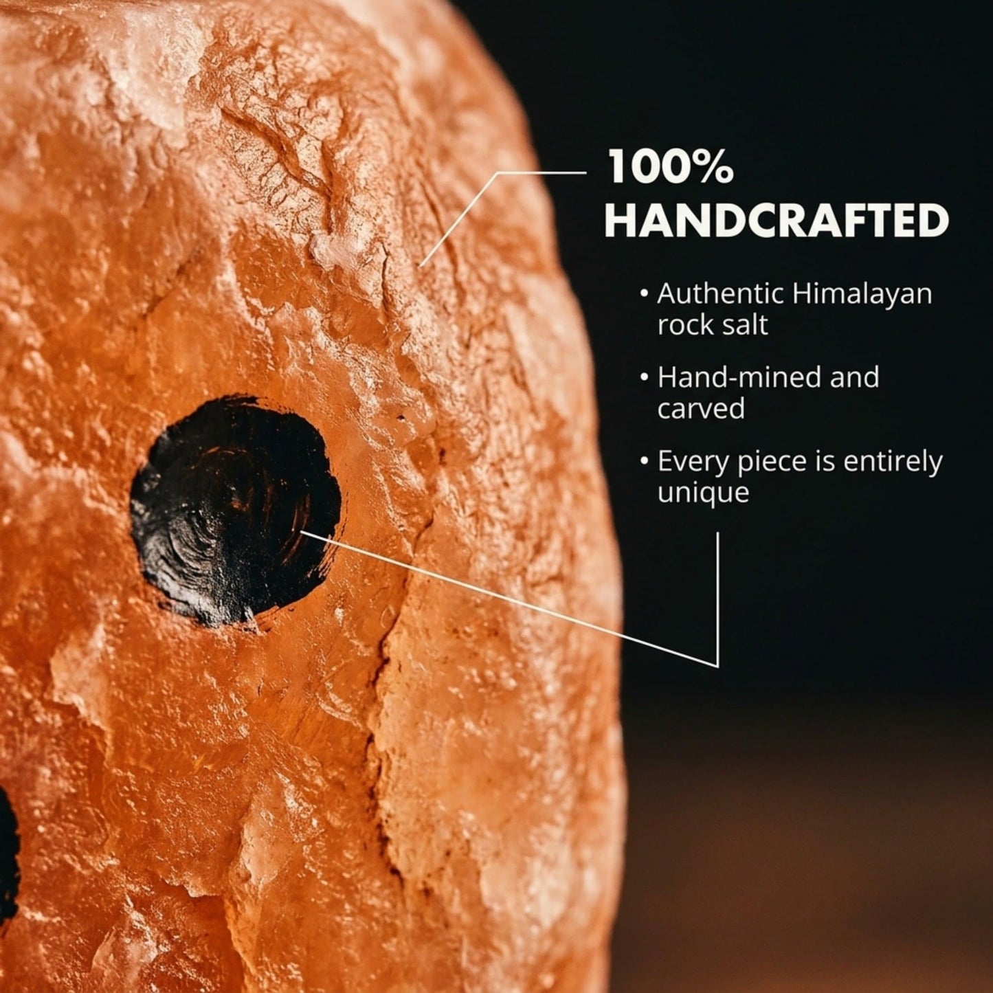 Himalayan Rock Salt Natural Crystal Game Dice Style Candleholder, Game Dice - Soft Calm Therapeutic Candle Light - Handcrafted Design Salt Crystal - Candleholder, Dark Orange Hue