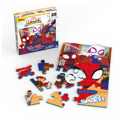 Spin Master Games, Marvel Spidey and His Amazing Friends Puzzles, Squishy Foam Puzzle, 25 Pieces, Spiderman Toys, for Ages 4 & Up
