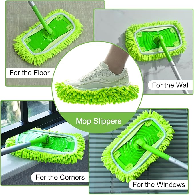 Reusable Mop Pads for Swiffer, Wet Dry Sweeping Mop Pad for Swiffer Sweeper Mop