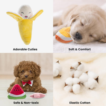 Nocciola 12 Pack Dog Squeaky Toys Cute Plush Toys For Small Medium Dog|Pet Toys|Squeaky Toys|Plush Games| Carry Bag