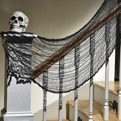 Evoio Halloween Decorations Creepy Cloth, 3 PC 120 X 30inch Black Scary Gauze Spooky Cloth, Freaky Loose Creepy Clothes, Halloween Decorations for Haunted Houses Outdoor Indoor Yard Cauldron Wall Decor