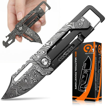 Stocking Stuffers Gifts for Men Women - Pocket Knife, Multitool Knife - Christmas Bulk Gifts, Box cutter, Mini Knives for Everyday Carry - EDC Gadgets for Camping, Hiking, Fishing Survival Gear