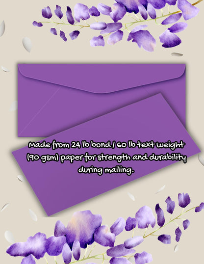 Envelopes No. 10 (4 1/8” x 9 1/2") Gummed Sealing, Standard Mailing Envelopes 100 Pcs. Per Pack.