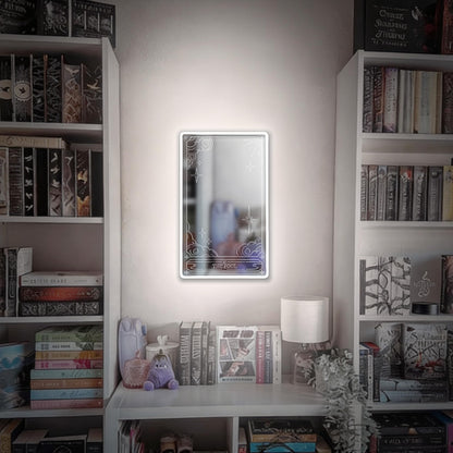 Kavaas Tarot Mirror Neon Sign - Cold White Mystical LED Neon Light for Occult Room Wall Decor, Witchy Art Spiritual Room Decor, Best Gifts for Fortune Teller, Tarot Enthusiast