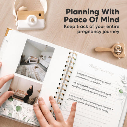 Pregnancy Journal for First Time Moms Gifts - 90 Pages Hardcover Pregnancy Memory Book, Beautiful & Cute Baby Book Keepsake, Ultrasound Baby Scrapbook, New Mom Gifts for Mother's Day (Alpine)