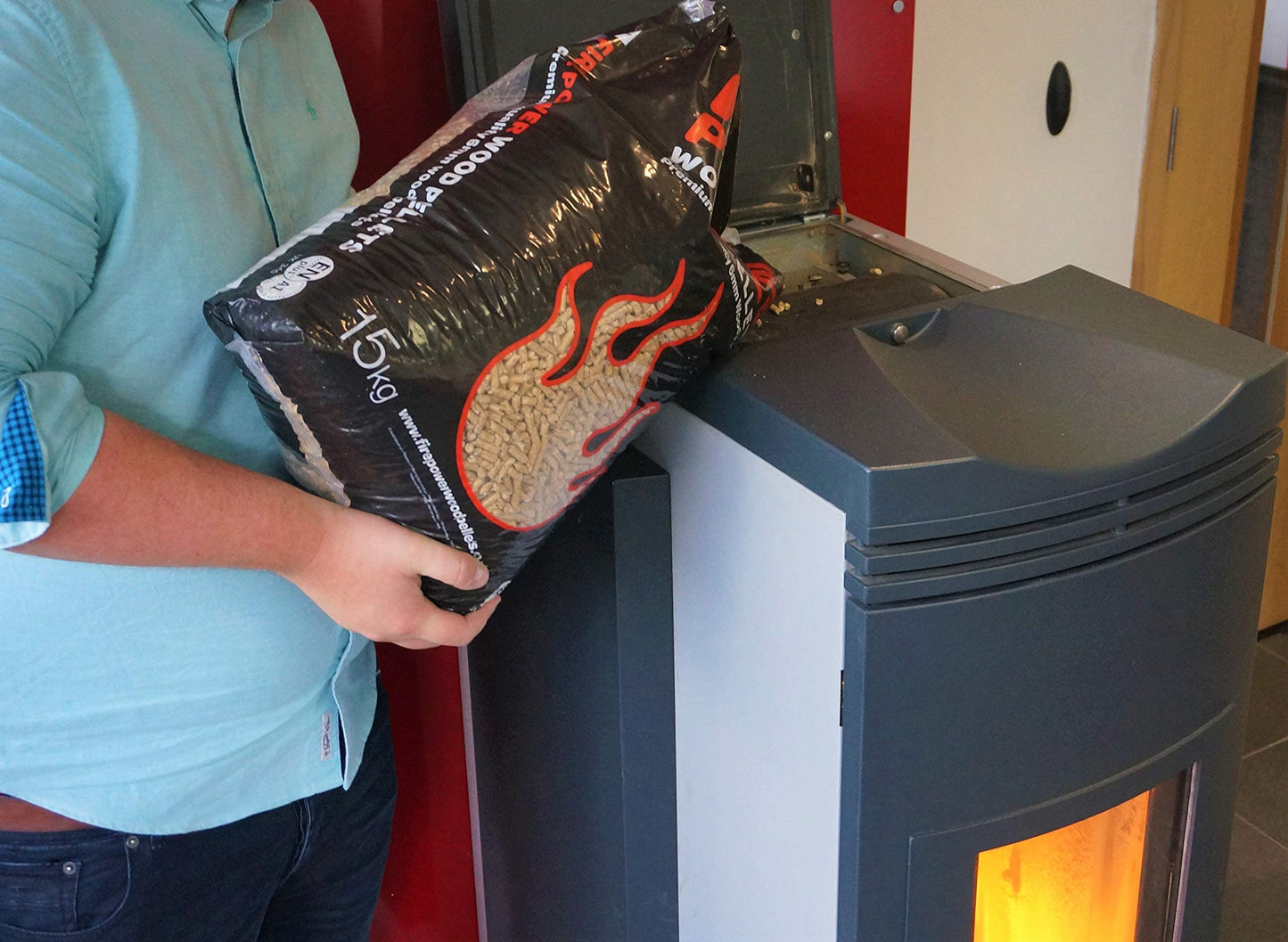 Firepower 15kg Premium Wood Pellets for Pizza Oven, Smoker, BBQ & Grill - High Heat Cooking Fuel - Easy-Light, Low Moisture, Softwood Pellets for Ninja Woodfire, Ooni, Traeger & Pellet Stove