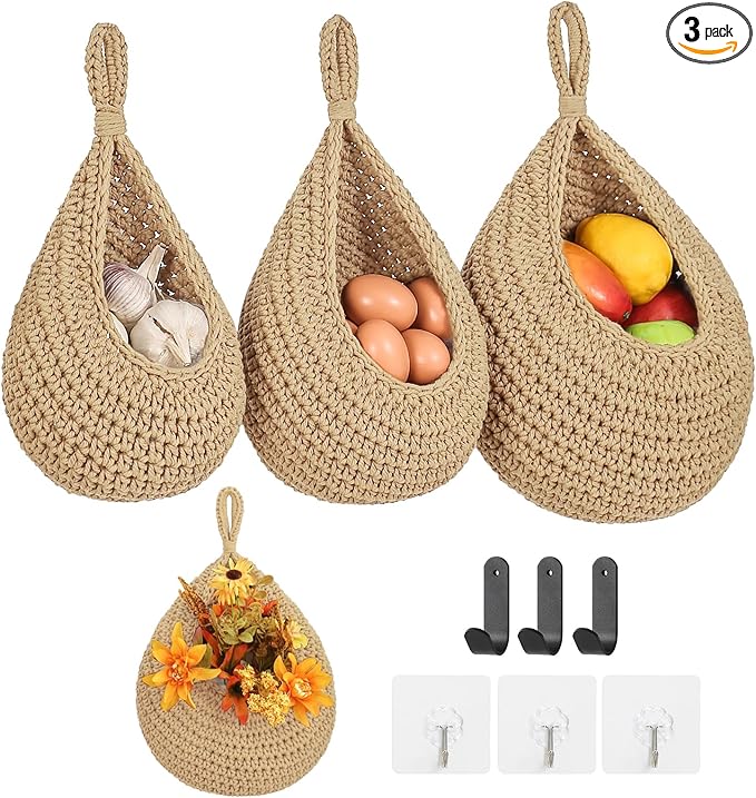 Boho Wall Hanging Fruit Baskets