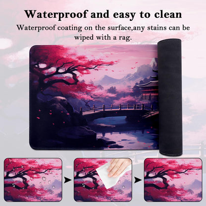 Yimomoyi Non Slip Mouse Pad, 80 x 30cm Mouse Mat Extended, Gaming Mousepad Waterproof, Desk Mat with Rubber Base, Desk Pad Laptop for Office and Home (05-Sakura Mouse Pad)