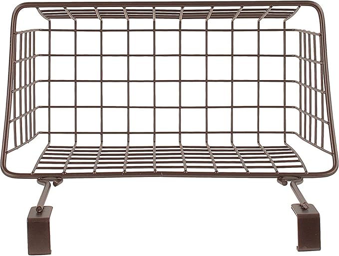Spectrum Medium Cabinet Door Wire Basket Grid Over Cabinet Organizer Bronze