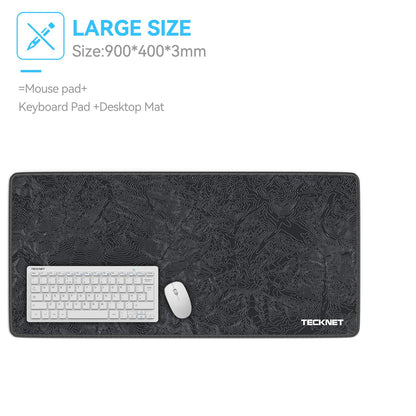 TECKNET Gaming Mouse Pad 900x400x3 mm, Large Mouse Mat, XL Waterproof Desk Pad, Long Computer Mat, Improved Precision And Speed, Non-Slip Rubber Base for Stable Grip On Smooth Surfaces