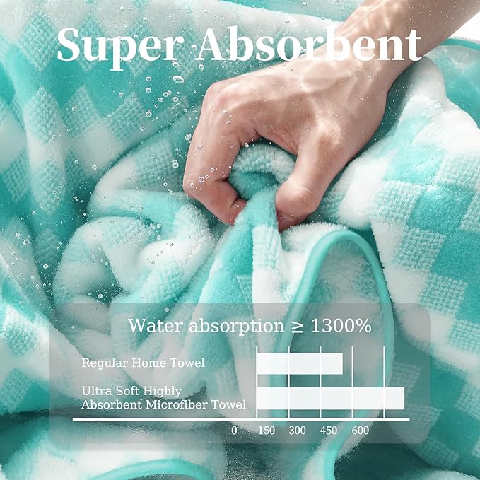 8 Piece Bathroom Towel Set |2 Oversized Bath Towels, 2 Hand Towels, 4