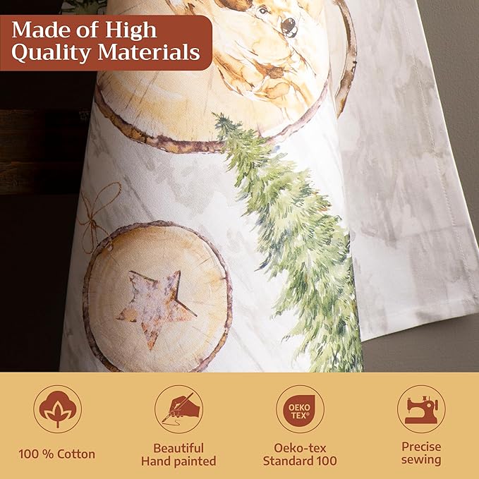 Maison d' Hermine Kitchen Towels Set of 3 100% Cotton 20" x 27.5" Reusable