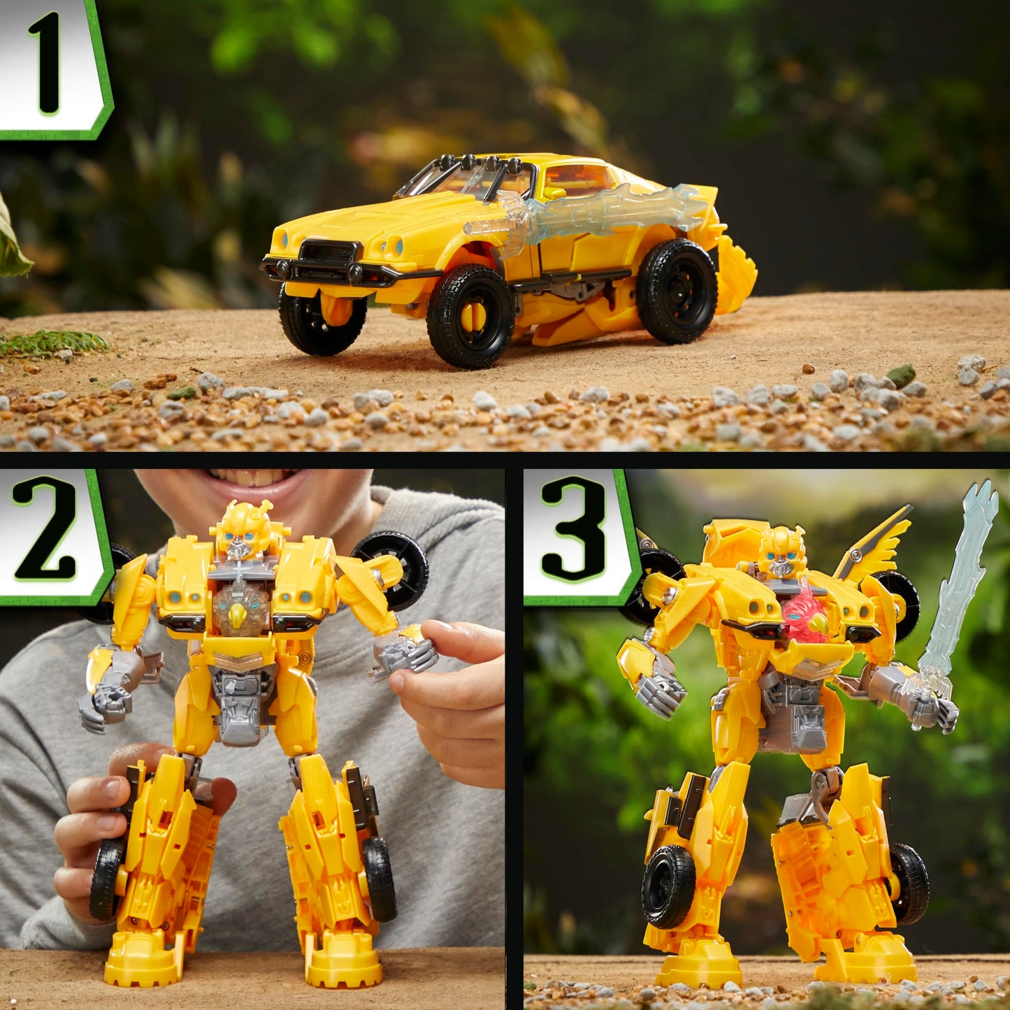 Transformers Toys Rise of the Beasts Film, Beast-Mode Bumblebee Action Figure, Ages 6 and up, 25 cm