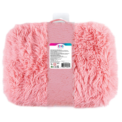 3C4G Pink & Gold Deluxe Fur Lap Desk, Take Tech on The Go, Includes a Media Slot That Perfectly Holds Tablets & Phones, for Ages 6 and up by Make It Real