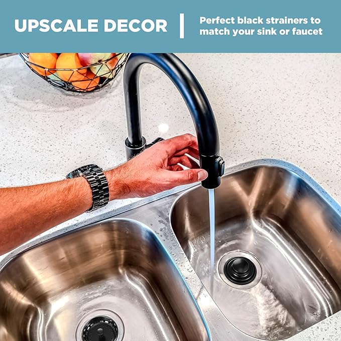 Mudder 3 Pcs Kitchen Sink Drain Strainer and Stopper Stainless Steel Garbage