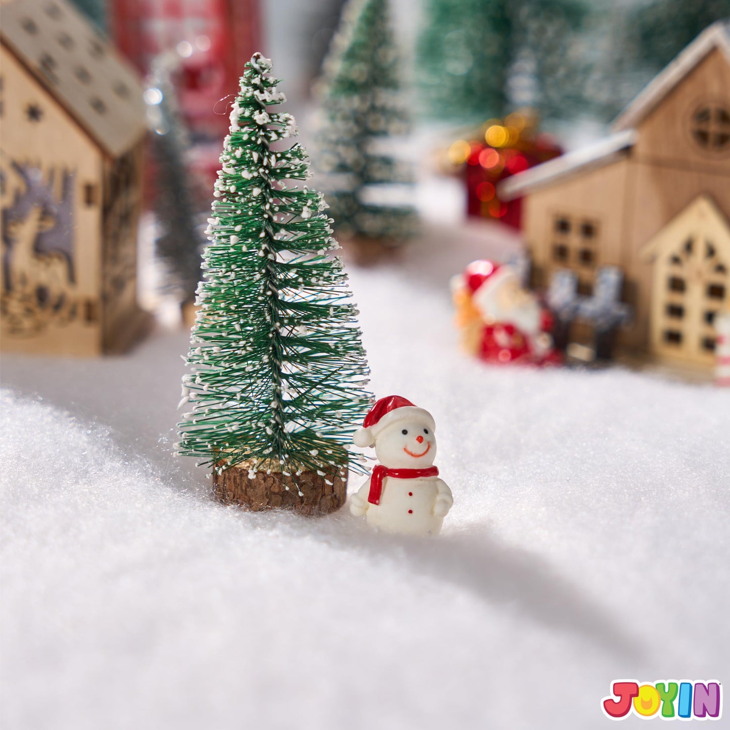 JOYIN Christmas Snow Blanket Roll (3x8 Ft,3 Pcs) for Christmas Decorations, Village Displays, Under The Xmas Tree-Thick White Soft and Fake Snow Cover for Holiday Decor and Winter Displays