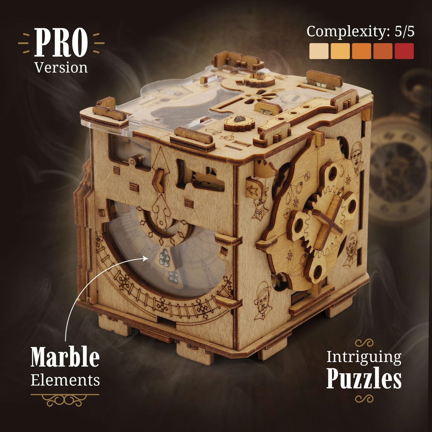 iDventure Cluebox PRO - Sherlock's Photocamera - Escape Room game - Puzzle box - 3D wooden puzzle - sequential puzzle - 3D puzzles for adults - brain teaser - birthday gift gadget for men - money box