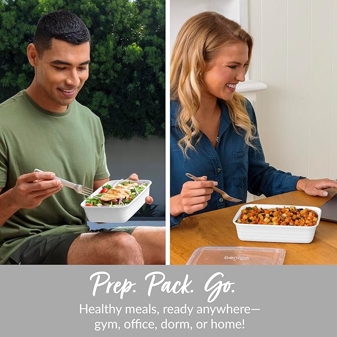 Bentgo 20-Piece Lightweight, Reusable BPA-Free 1-Compartment Containers