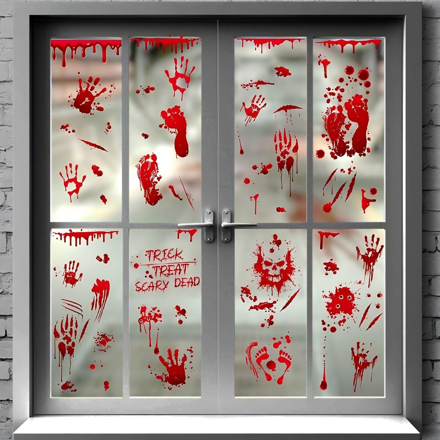 95 Pcs Halloween Window Clings, Halloween Window Decorative Stickers for Decorations Holiday Outside Decorations(8x12inch)