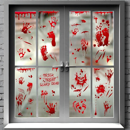 95 Pcs Halloween Window Clings, Halloween Window Decorative Stickers for Decorations Holiday Outside Decorations(8x12inch)