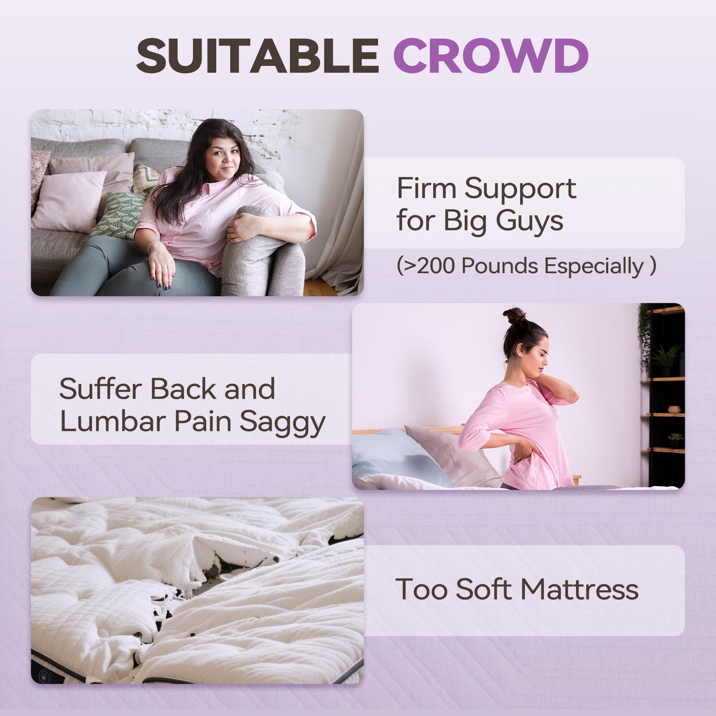 BDEUS 3 inch Firm to Extra Firm Memory Foam Mattress Topper Twin Size for Big Guys, Supportive Mattress Pad for Back Pain Relief, Firm Foam Bed Topper with Senior Grey Cover, 39 × 75 Inch