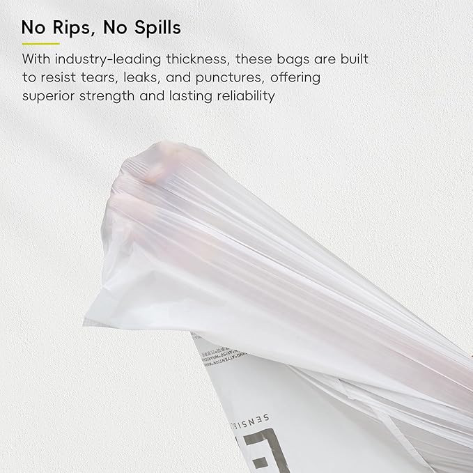 EKO 12.5 Gallon / 40-60 Liter, Extra-Strong Garbage Bags, Leak-Resistant