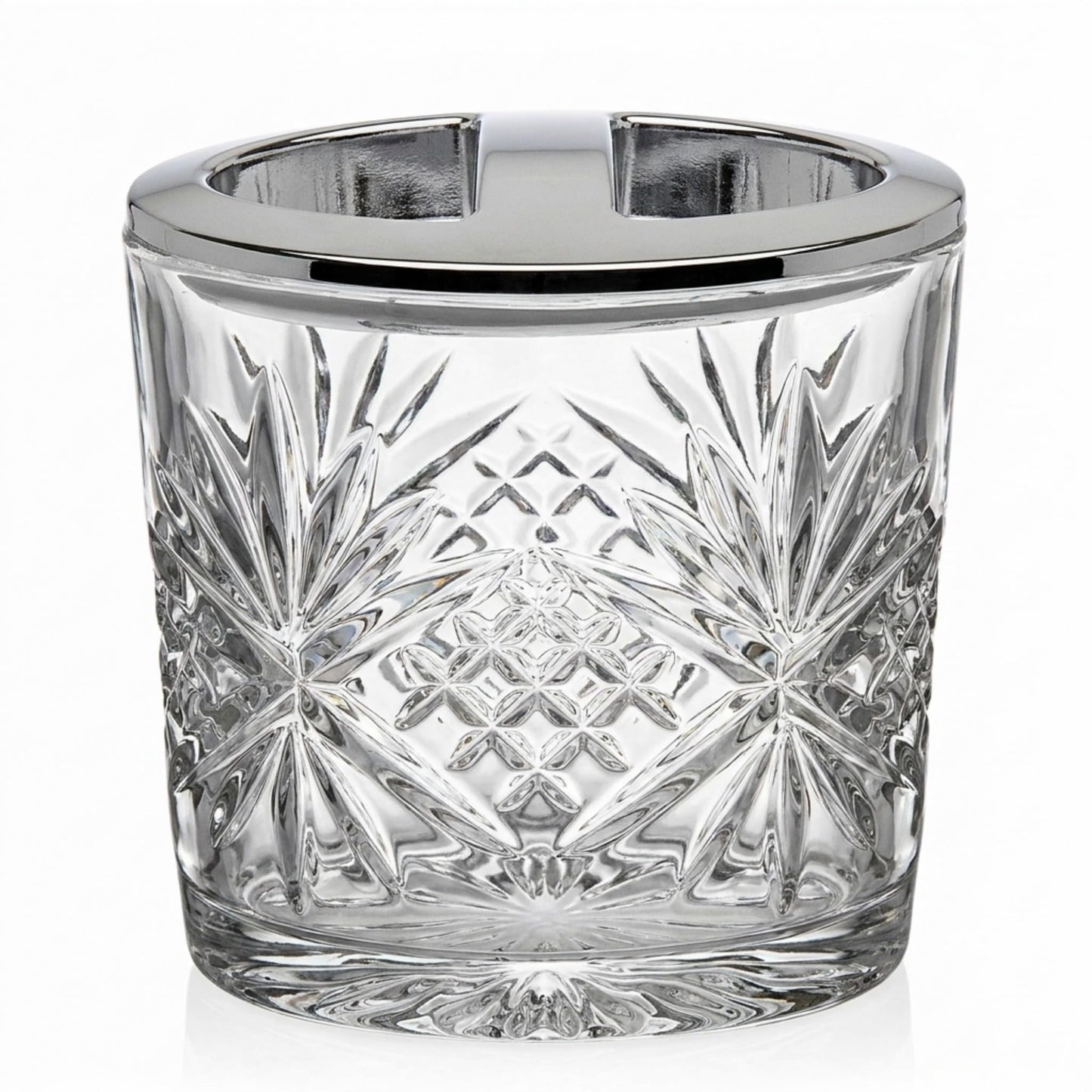 Godinger Crystal Toothbrush Holder, Decorative Countertop Organizer, Bathroom Accessory, Dublin Collection, Decorative Countertop Organizer