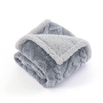 Lesure Large Dog Blanket Washable - 80x100cm Waterproof Blanket for Medium Dogs and Large Cats, Soft Pet Throw Protects Bed and Sofa with Soft Plush, Grey