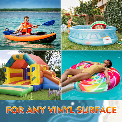 Paddling Pool Repair Kit Waterproof, Salt, Hot Water and UV Resistant Hot Tub Puncture Repair Kit, Inflatable Repair Kit Repairs a Variety of Inflatables (PVCJS)