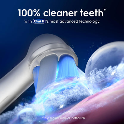 Oral-B iO9 Electric Toothbrushes For Adults, App Connected Handle, 1 Toothbrush Head & Charging Travel Case, 7 Modes with Teeth Whitening, 2 Pin UK Plug, Rose