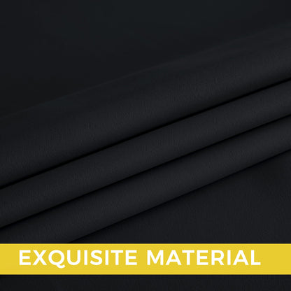NICETOWN 100% Black Out Halloween Curtains 84 Inches Long 2 Panels for Living Room, Bedroom, Office Thermal Insulated Blackout Drapes Solid Grommet Noise Reducing Window Curtains, W40