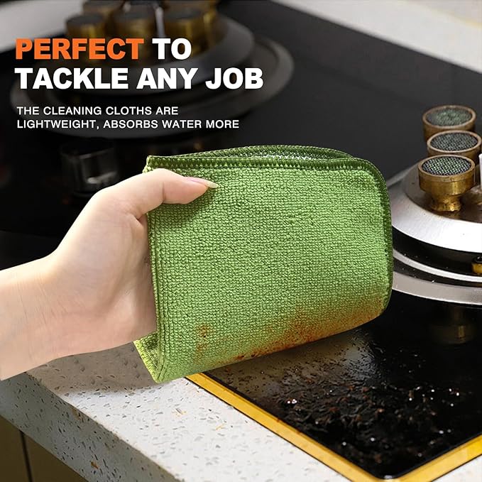 KinHwa Kitchen Washcloths for Dishes Absorbent Microfiber Dish Cloths Quick Dry
