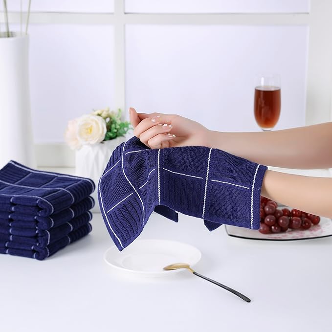 Glynniss Kitchen Towels and Dishcloths Set, Four Kitchen Dish Towels 16x26