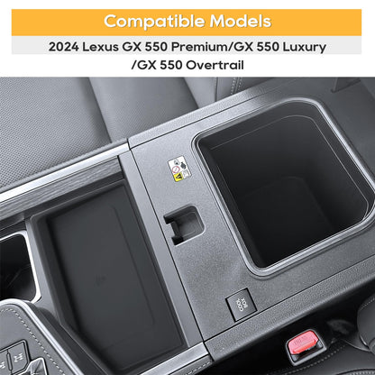 GX 550 Silicone Pad Center Console Wireless Charging Pad Mat for 2024 2025 GX 550 Non-Slip Pad GX550 Liner 2024 2025 GX 550 Accessories GX 550 Center Console Liner[Not for Cool Box Model]