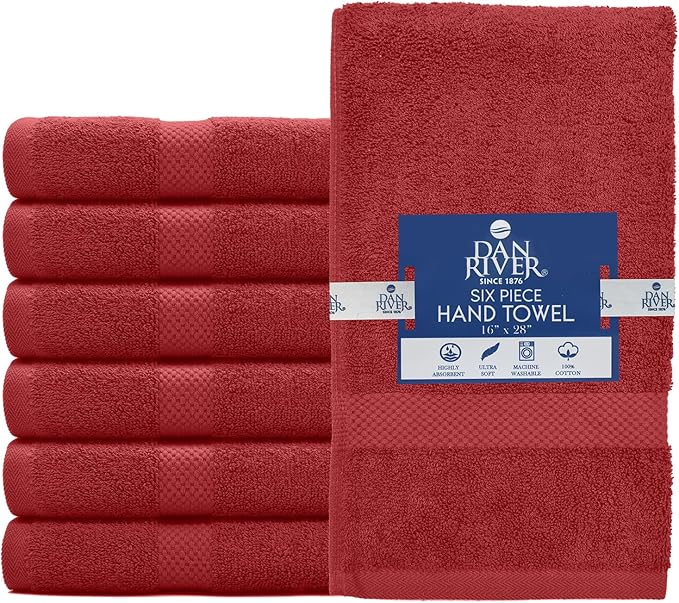 DAN RIVER 6-Pack Premium Hand Towels