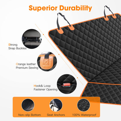 JOEJOY Dog Car Seat Cover - Waterproof Back Seat Cover for Dogs, Non-slip & Scratch Proof Car Seat Cover for Dogs, Easy to Clean Car Back Seat Cover Universal fits SUVs Cars