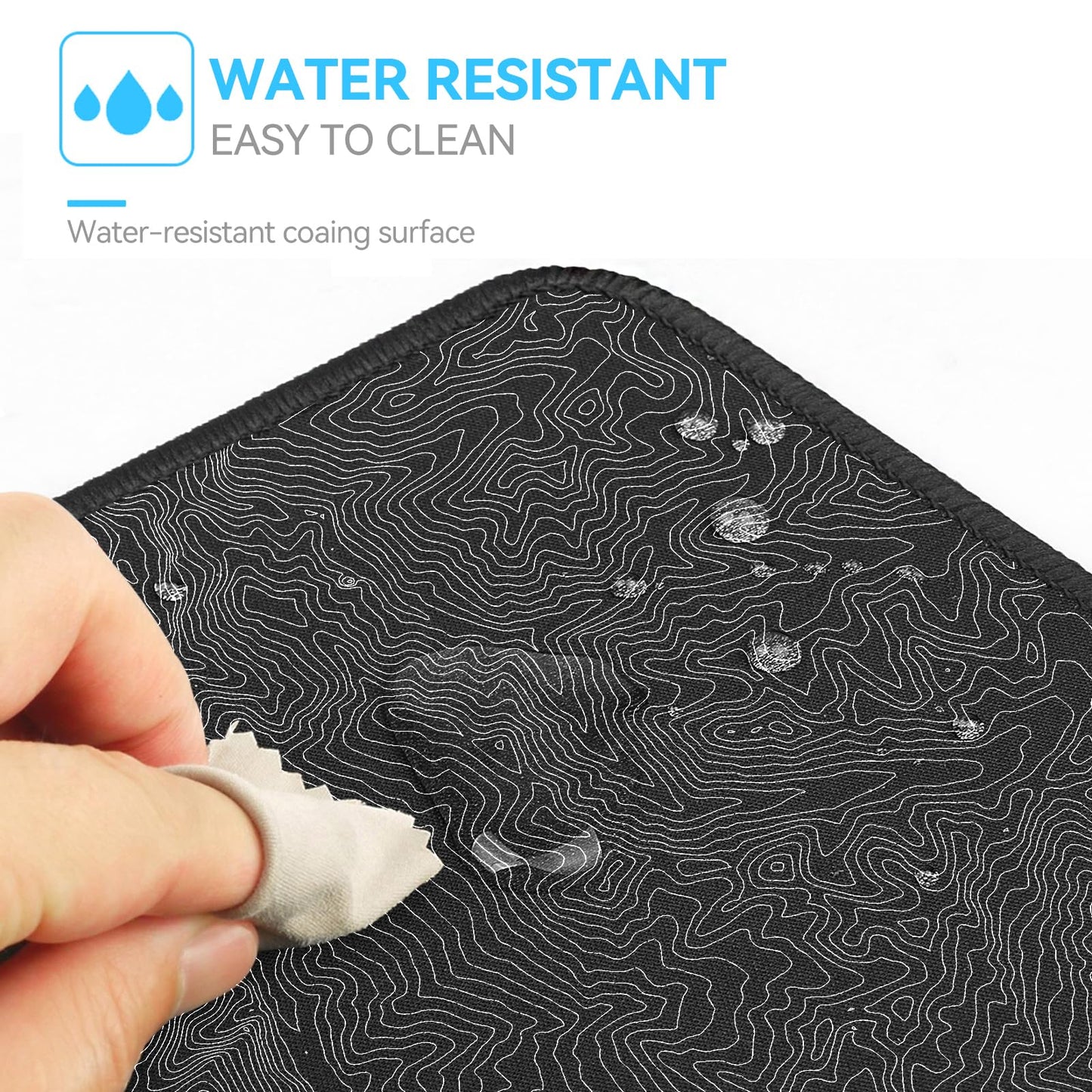 TECKNET Gaming Mouse Pad 900x400x3 mm, Large Mouse Mat, XL Waterproof Desk Pad, Long Computer Mat, Improved Precision And Speed, Non-Slip Rubber Base for Stable Grip On Smooth Surfaces