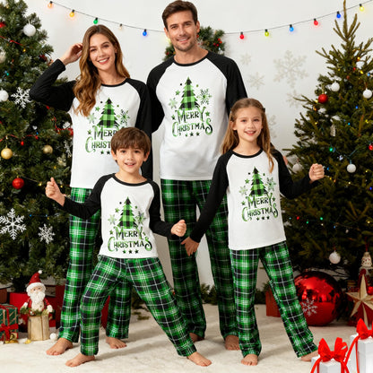 Awoscut Christmas Family Matching Pajamas Christmas Pjs Holiday Nightwear Sleepwear Sets Long Sleeve Pjs(S#697, Mom, M)