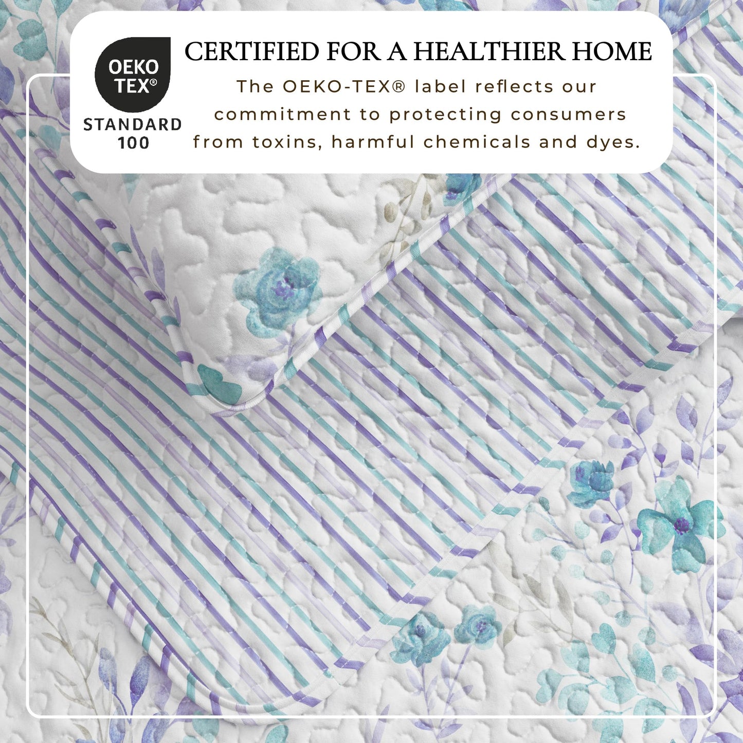 Great Bay Home Floral Quilt Set - 3-Piece King/California King Size Spring Bedding Set - Lightweight, All-Season, Reversible Bedspread (Bouquet)