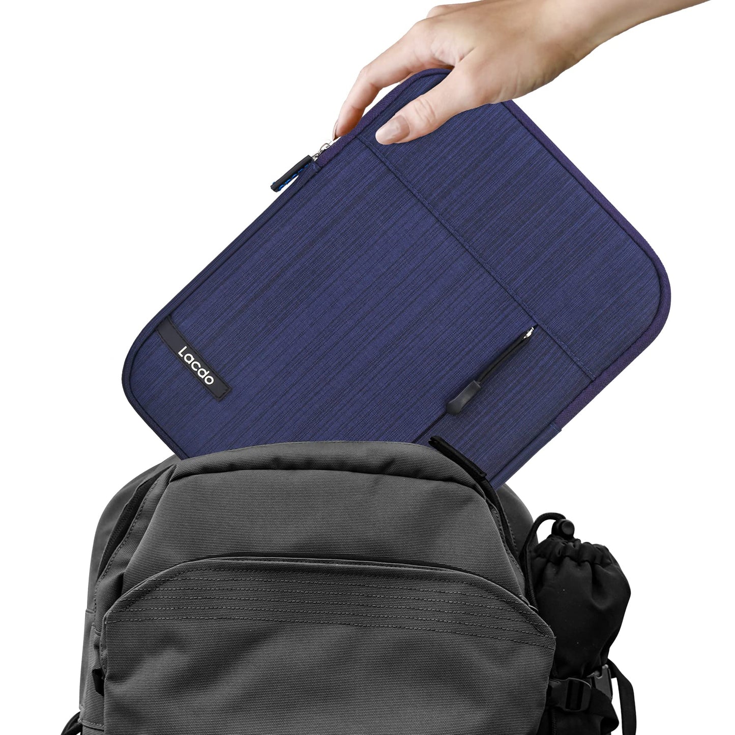 Lacdo Tablet Sleeve Case for 11 inch iPad A16, 11 inch iPad Air M3 M2, 11" iPad Pro M4, 10.9" iPad, 10.2" ipad, 10.9" iPad Air, 10.5" iPad Pro, 9.7" ipad, 11" Galaxy Tab A9+ Protective Bag,Blue