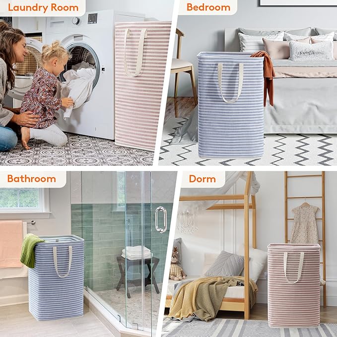 Lifewit 2 Pack Laundry Hamper Large Collapsible Laundry Baskets, Freestanding