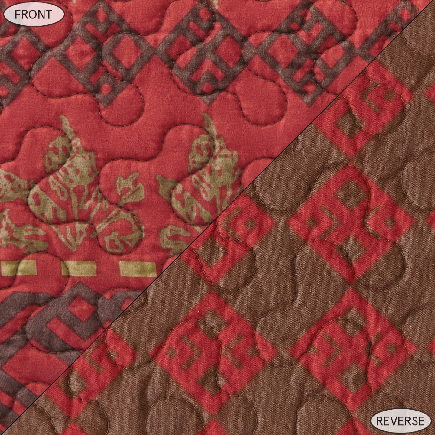 Paseo Road Rushmore 3 Piece Quilt Set with Pillow Shams, Queen Size, Cotton Reversible Luxury Bedding, Southwestern Rustic Style Bed Set, 1 Quilt and 2 Pillowcases