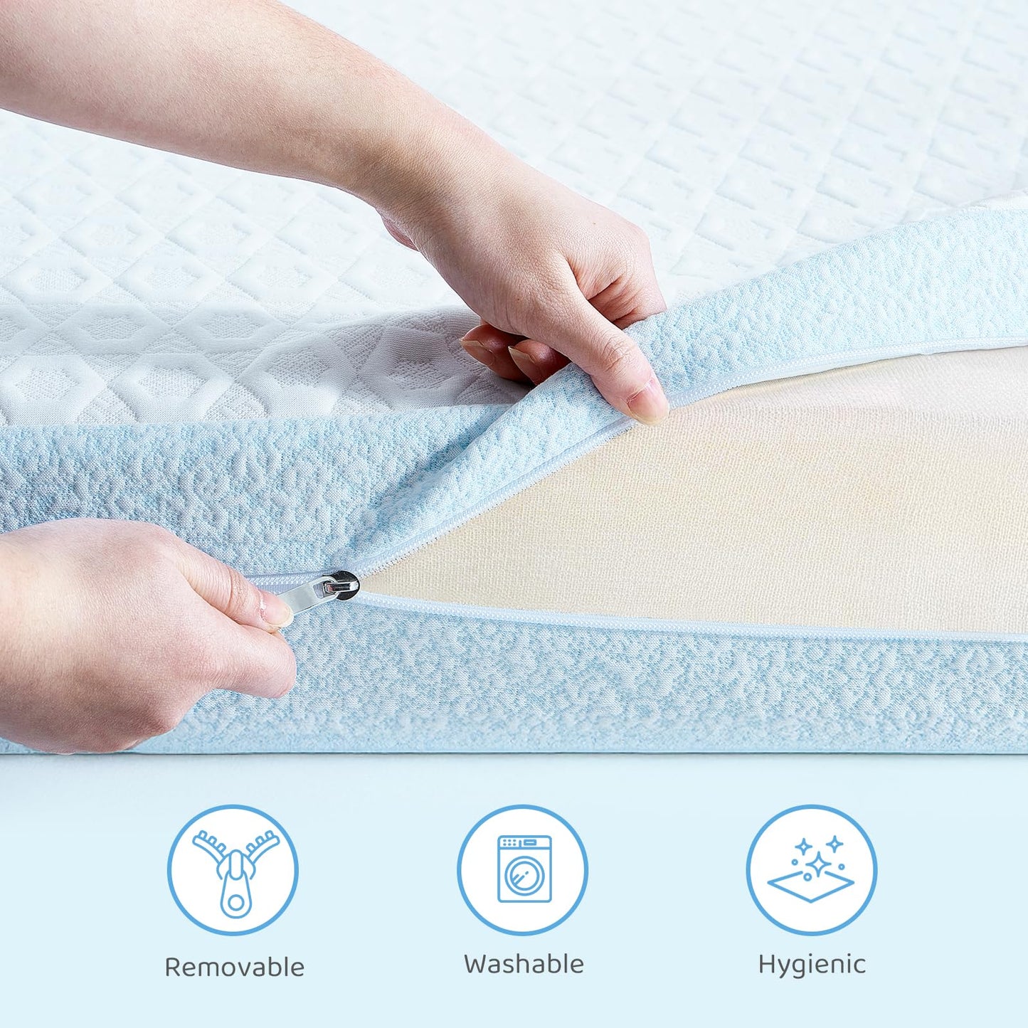 Dourxi Crib Mattress Dual-Sided Comfort Memory Foam Toddler Bed Mattress